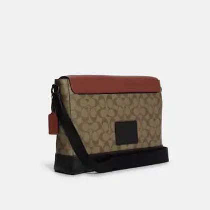 Hudson Messenger In Colorblock Signature Canvas