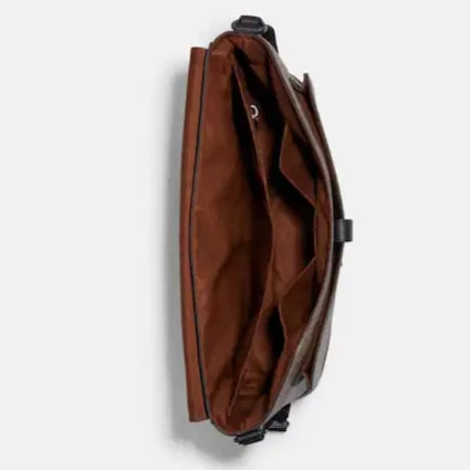 Hudson Messenger In Colorblock Signature Canvas