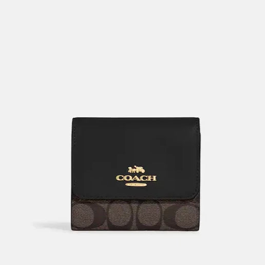 Small Trifold Wallet In Blocked Signature Canvas