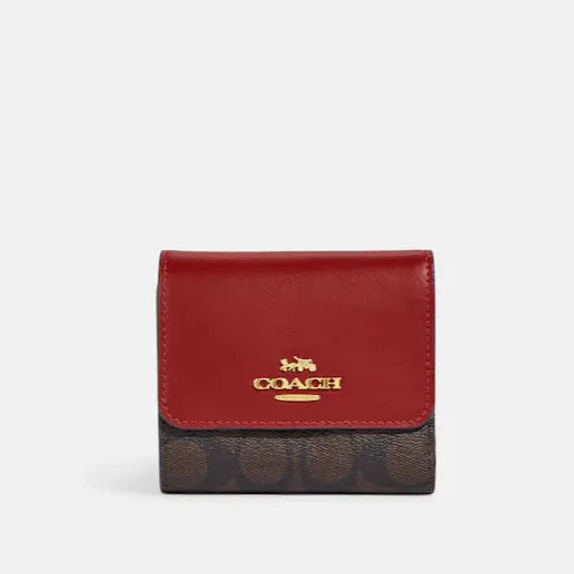 Small Trifold Wallet In Blocked Signature Canvas