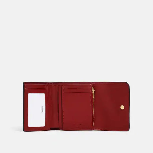 Small Trifold Wallet In Blocked Signature Canvas