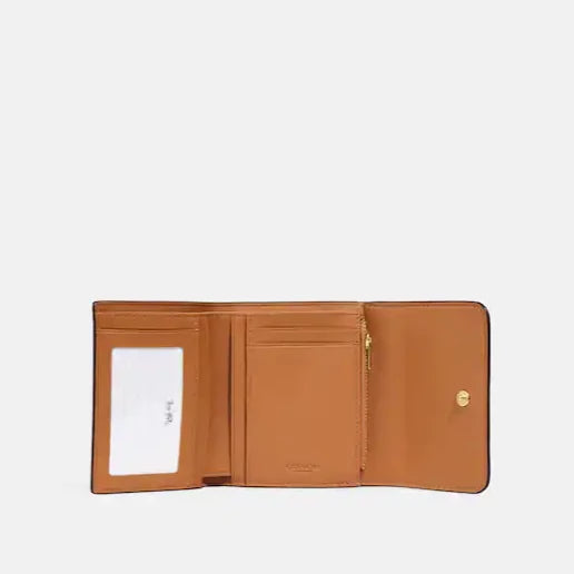 Small Trifold Wallet In Blocked Signature Canvas