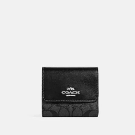 Small Trifold Wallet In Blocked Signature Canvas