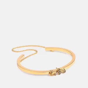 Horse And Carriage Double Chain Cuff with Gift Box