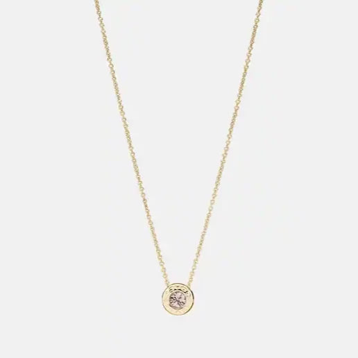 Open Circle Stone Strand Necklace