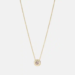Open Circle Stone Strand Necklace