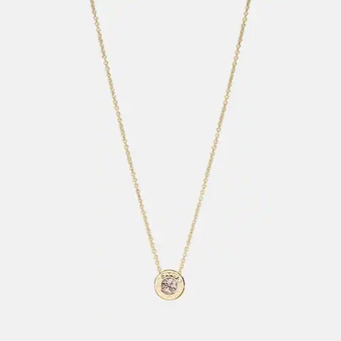 Open Circle Stone Strand Necklace