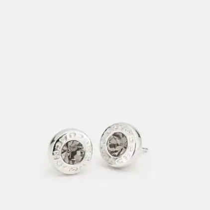 Open Circle Stone Strand Earrings