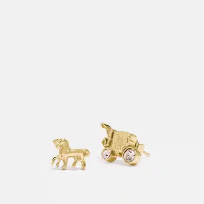 Horse And Carriage Stud Earrings